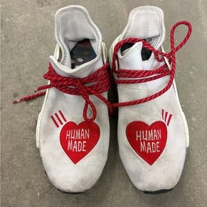 Human Made x adidas nmd White and Red Sneakers